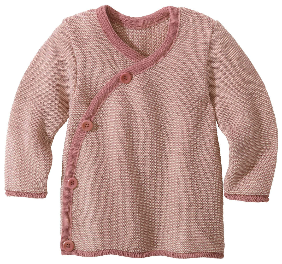 Disana 32553XX - Melange-Jacke Wolle Rose/Natur (86/92) 86-92 Rose/Natur, 86-92 Rose/Natur