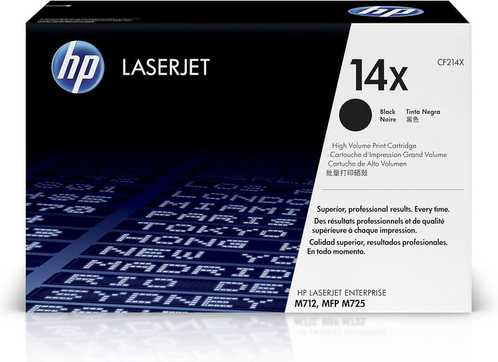 HP 14X (CF214X) Schwarz Original Toner mit hoher Reichweite für HP Laserjet Enterprise 700 M712, HP