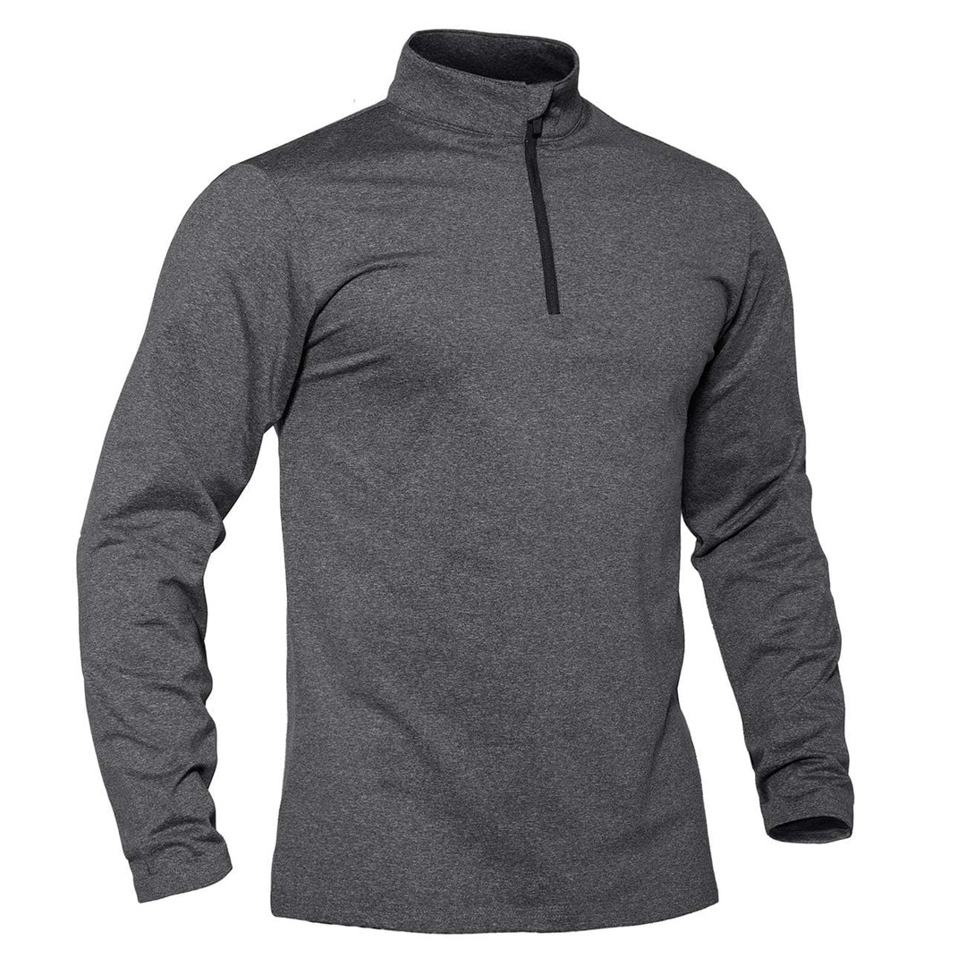 TACVASEN Pullover Herren Langarmshirt Half Zip Fleece Winterpullover Warm Atmungsaktiv Sport Sweatsh