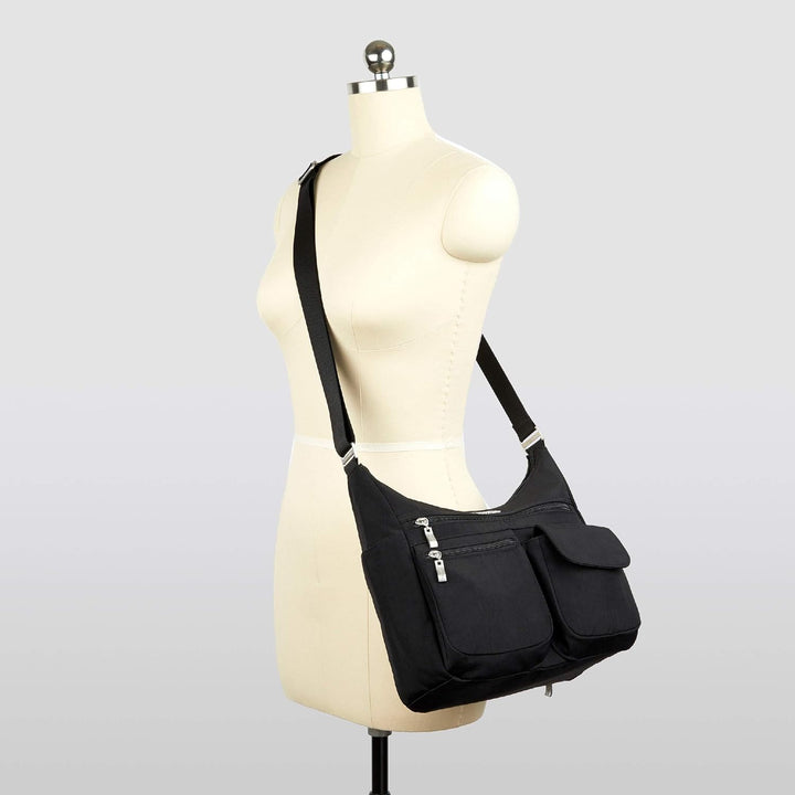 Baggallini Damen Everywhere bagg with überall Tasche mit RFID 34 Charcoal, 34 Charcoal