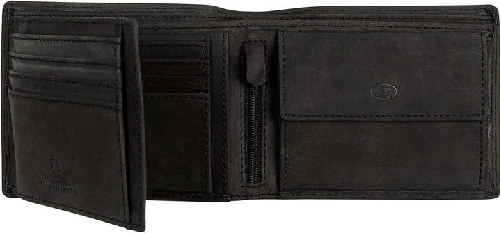 TOM TAILOR Bags Ron Herren Geldbörse RFID Hochformat Leder 12,5 x 2 x 9,5 Schwarz, 12,5 x 2 x 9,5 Sc