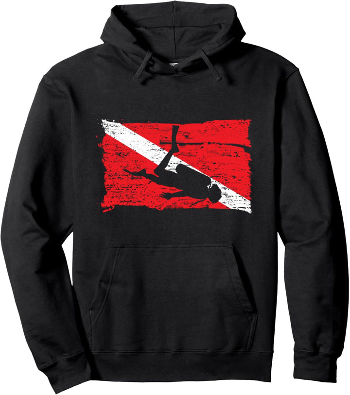 Tauchfahne für Taucher, die das Tauchen im Ozean lieben. Pullover Hoodie