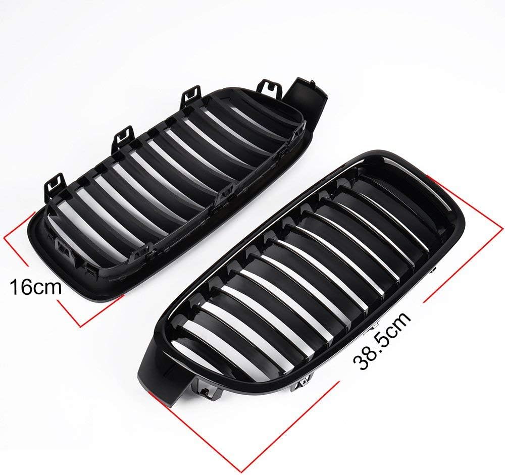 Glänzendes schwarzes F30 Kühlergrill, ABS-Front-Ersatz-Hauben-Nieren-Grill für 3er-Serie F30 F31 F35