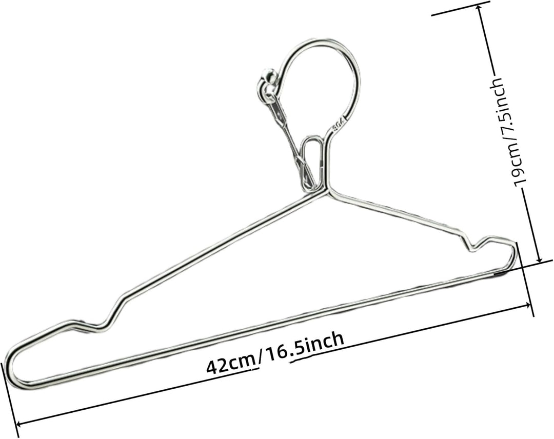 Drahtbügel, 10 Stück, 11,3 kg, Tragfähigkeit, 4 mm, Edelstahl, schmal, dünn, strapazierfähig, Winddi