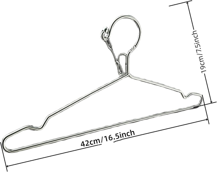 Drahtbügel, 10 Stück, 11,3 kg, Tragfähigkeit, 4 mm, Edelstahl, schmal, dünn, strapazierfähig, Winddi