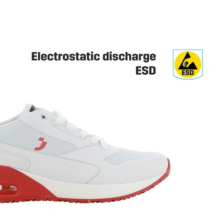 Oxypas elas4001fux ELA SRC Arbeits-Sneakers,White with Fuchsia,40 EU 40 EU Rosa, 40 EU Rosa