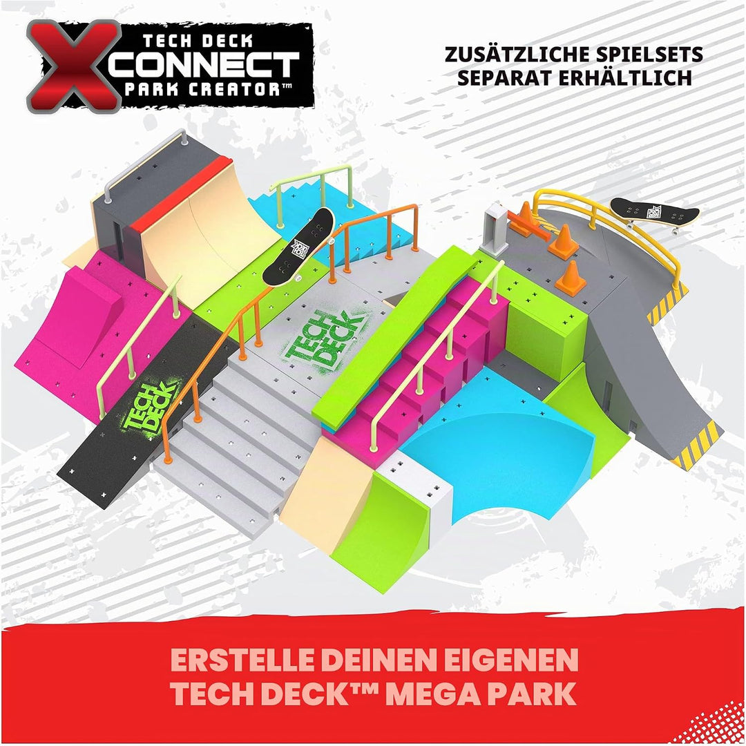 Tech Deck, Big Vert Wall X-Connect Park Creator - Personalisierbares und baubares Rampen-Set mit exk