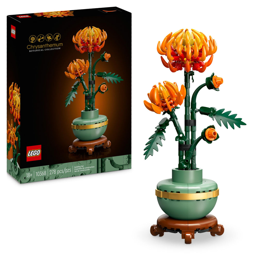 LEGO Icons Chrysantheme, kreatives Bauset für Erwachsene, Pflegeleichte Spielzeug-Pflanze zum Versch