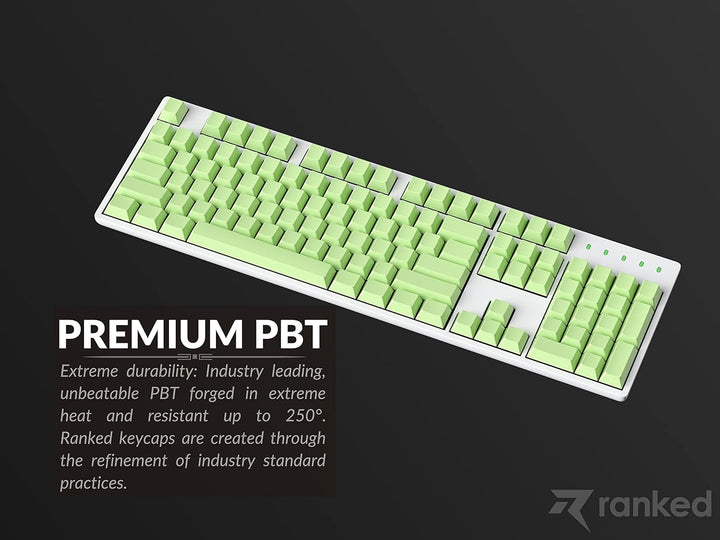 Ranked Leeres Premium-Tastenkappen-Set | 1,4 mm Dickes PBT | Cherry-Profil für Mechanische Tastatur