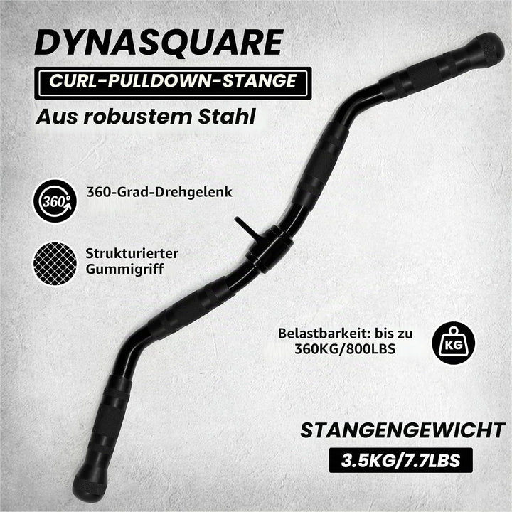 Lat-Pulldown-Aufsätze Combo, Kabelmaschinenzubehör mit Curl-Pulldown-Stange, passend für die meisten