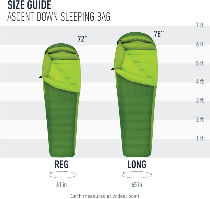 Sea to Summit Ascent AcI -4 Grad - Daunen Schlafsack regular, regular