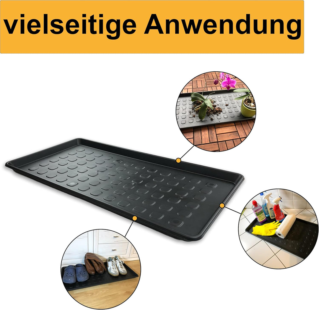 3 STK. | XXL Schuhabtropfschale Schuhmatte Ablage | Schuhablage mit erhöhtem Set Abtropfschale gross