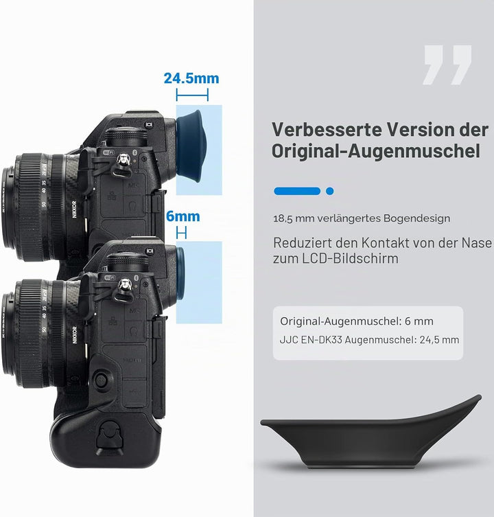 JJC Weiche Silikon-Augenmuschel Okular für Nikon Z 9, Z 8, Z f, Z9 Z8 Zf spiegellose Kamera ersetzt