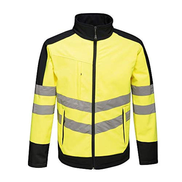 Regatta TRA625 20795 Professionelle Warnschutz-Softshelljacke, wasserdicht und atmungsaktiv, Gelb/Ma