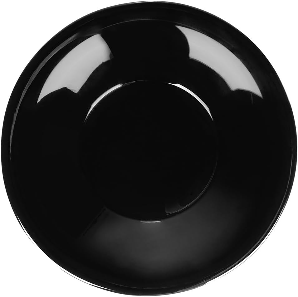 Vilde Tiefe Essteller aus Glas Schwarz 21.5 cm, 400 ml 6 Stk. | Teller, Suppenteller, Set, Schale, S