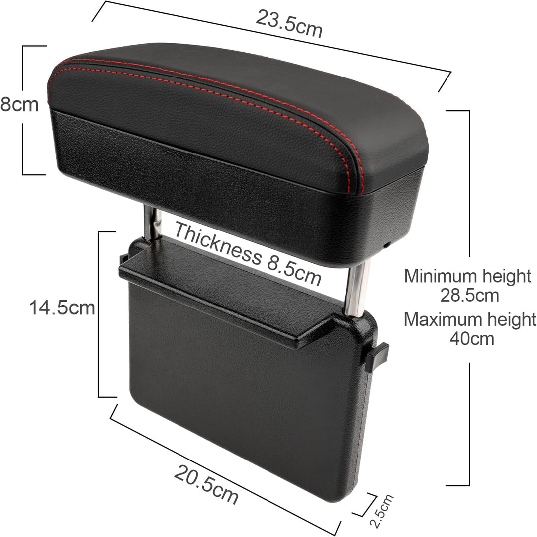 BIXUAN Universal Mittelarmlehne Aufbewahrungsbox Auto Sitz Gap Organizer Armlehne Mittelkonsole Ellb