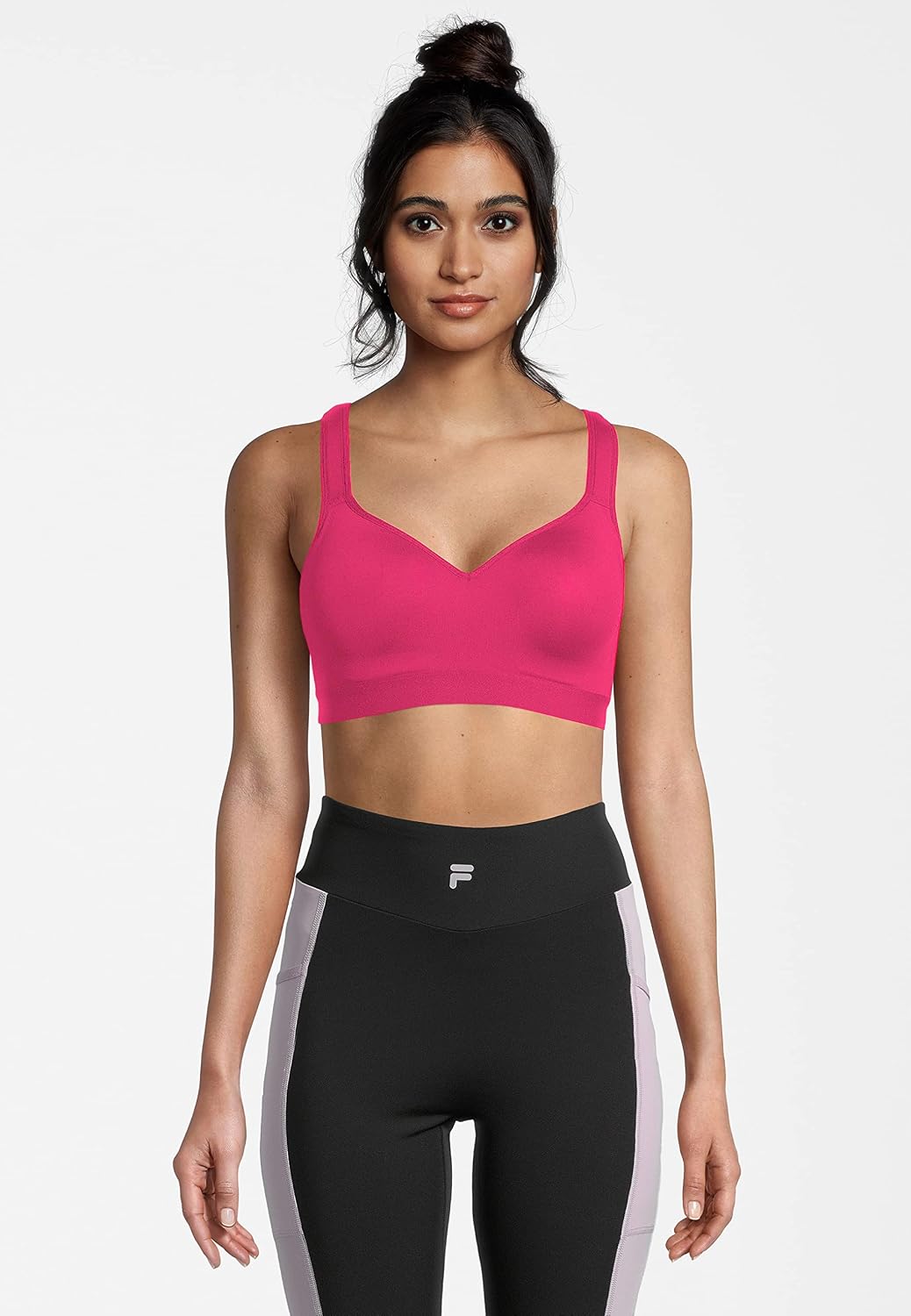 FILA Damen Reut Medium Support Sport-BH, Pink Yarrow