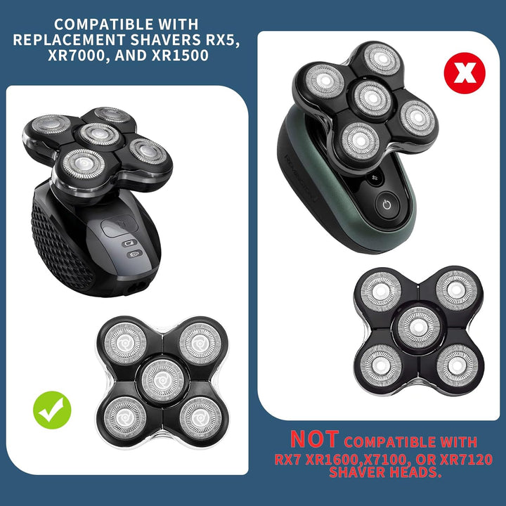 RX5 Ersatz-Scherköpfe kompatibel mit Remington Balder Pro XR1500, XR1501 und RX5 Rasierern (2 Stück)