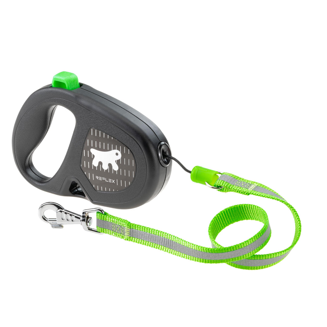 Ferplast Reflektierende Hundeleine Flippy ONE Reflex, Rollleine mittelgrosse Hunde bis 20 kg. Auszie