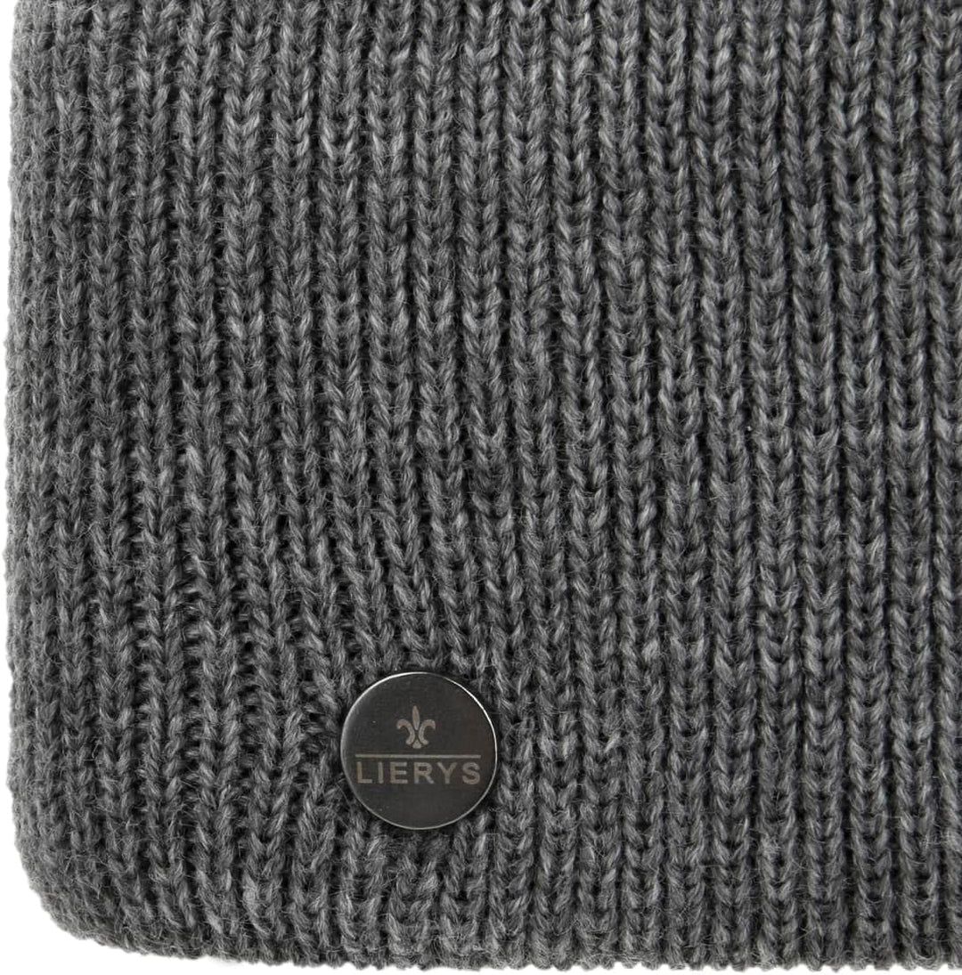LIERYS Mono Stirnband Damen/Herren 8 cm breit - Made in Germany - dreilagiges Strickband gefüttert m