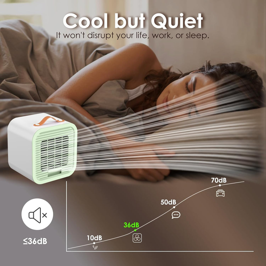Mobile Klimaanlage, Mini Ventilator USB, Mobiles Klimagerät für Zuhause Büros Räumen, Mobile Klimage