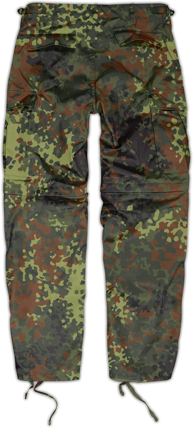 normani Zip Off BDU Feldhose mit per Reissverschluss abtrennbaren Hosenbeinen L Flecktarn, L Fleckta