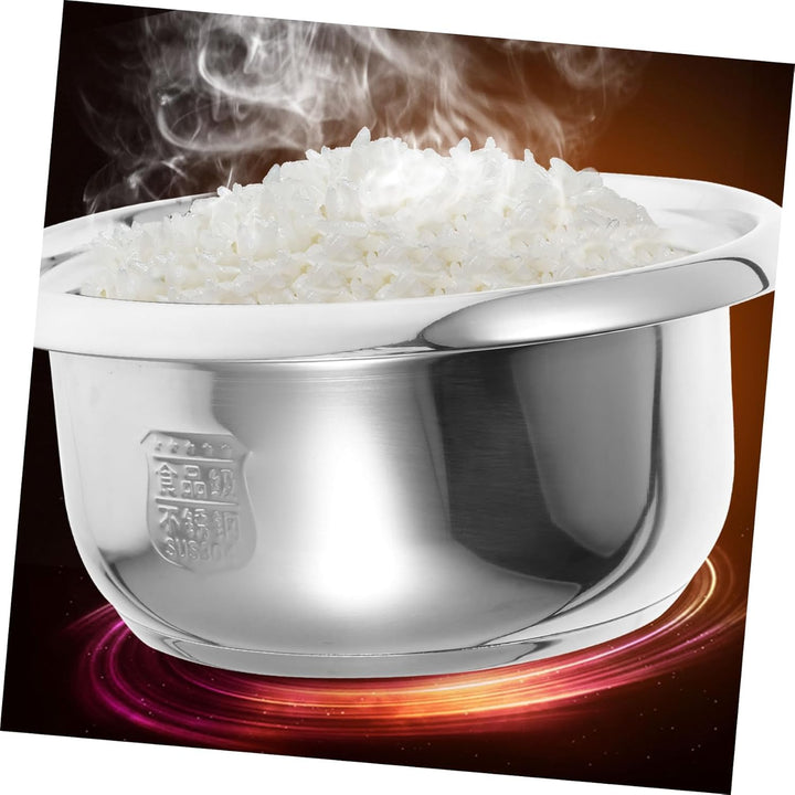 Reiskocher Innentopf aus Edelstahl 1 Liter Universeller Ersatzbehälter für Dampfgaren und Porridge K