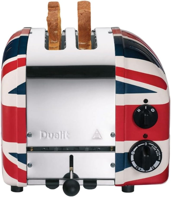 Dualit NEWGEN Premium Toaster 2 Scheiben Union Jack, handgefertigter Toaster Retro, ProHeat®-Heizele
