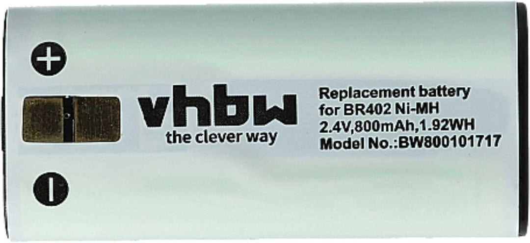 vhbw Akku Ersatz für Olympus BR403, BR402 für Diktiergerät (800 mAh, 2,4 V, NiMH)