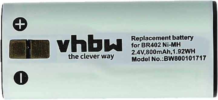 vhbw Akku Ersatz für Olympus BR403, BR402 für Diktiergerät (800 mAh, 2,4 V, NiMH)