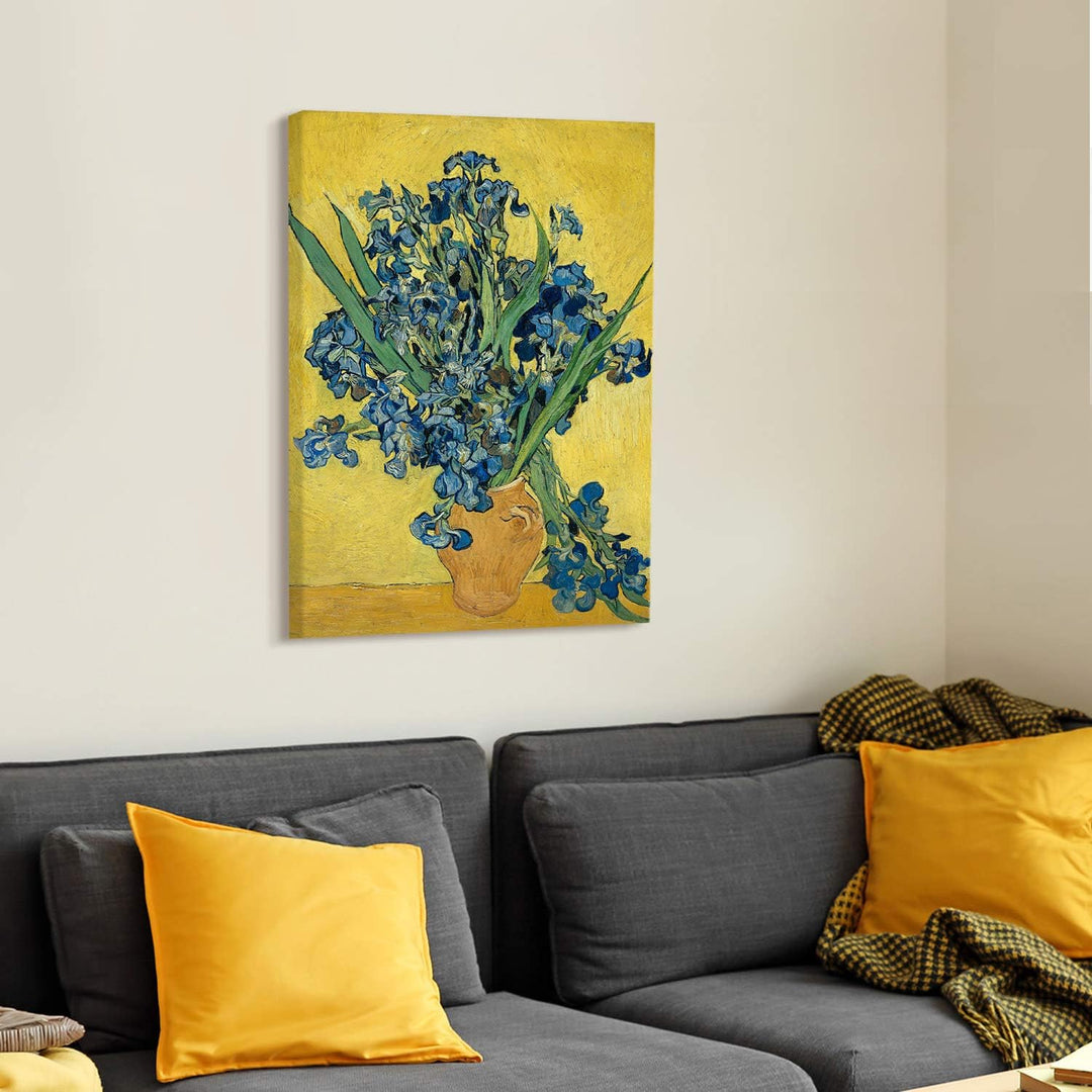 PICANOVA – Vincent Van Gogh Irises May 60x80 cm – Bild auf Leinwand – Leinwandbild – Premium Leinwan
