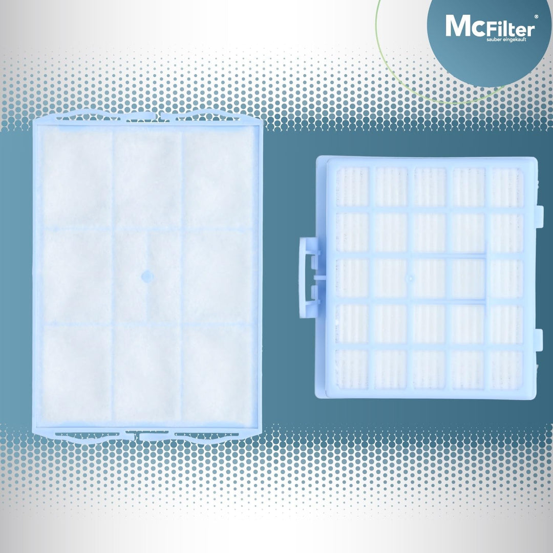 McFilter I 10 Staubsaugerbeutel + 1 Hepa Filter + 1 Motorschutzfilter geeignet für Bosch BSG6 Siemen