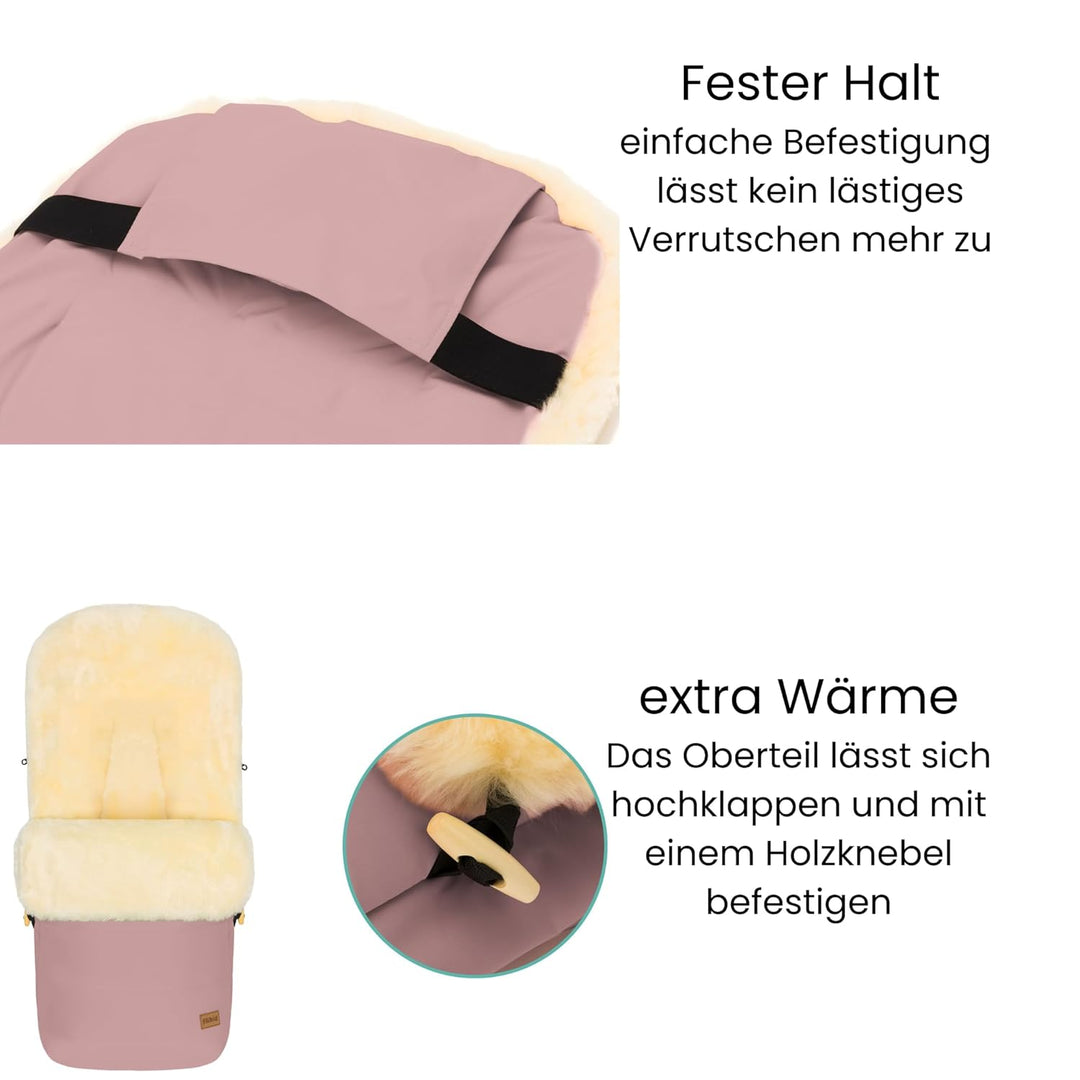 Fillikid Winterfusssack Bernia Lammfell Exklusiv Kinderwagen, Buggy | Winterfusssack wind- & wassera