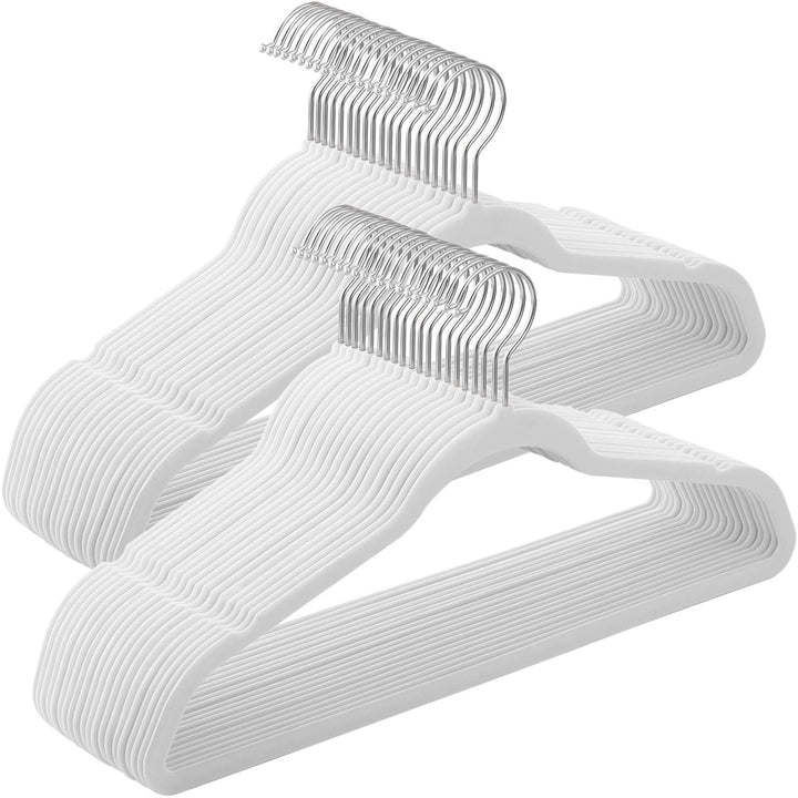 SONGMICS Kleiderbügel Samt, 50er Set, Jackenbügel, 41,5 cm breit, Anzugbügel, dünn, gut belastbar, u