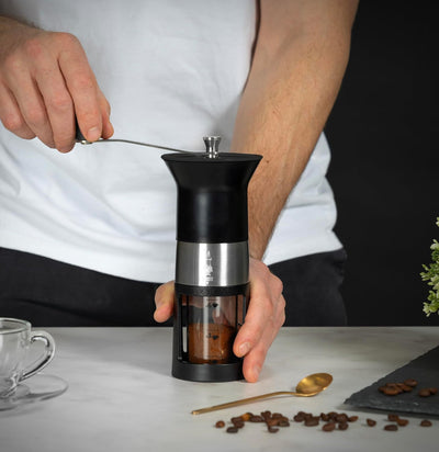 Bialetti Manuelle Kaffeemühle von, Edelstahl, Mattschwarz