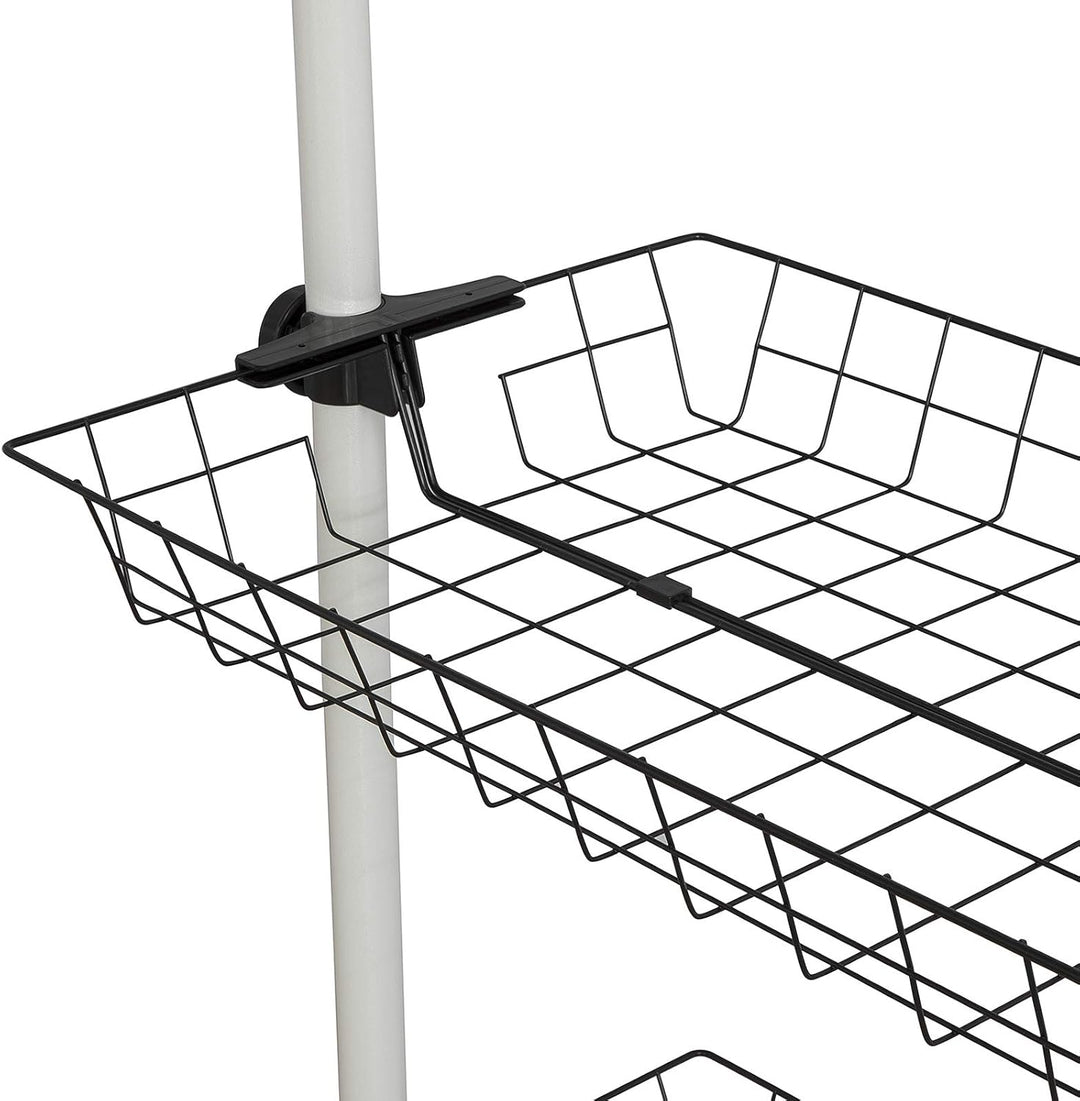 SoBuy FRG34-P02 2er Set Aufbewahrungskörbe für Kleiderständer Körbe für Teleskop Garderoben System