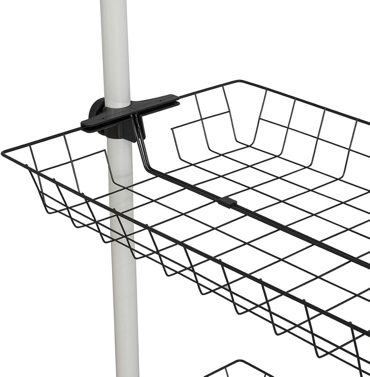 SoBuy FRG34-P02 2er Set Aufbewahrungskörbe für Kleiderständer Körbe für Teleskop Garderoben System