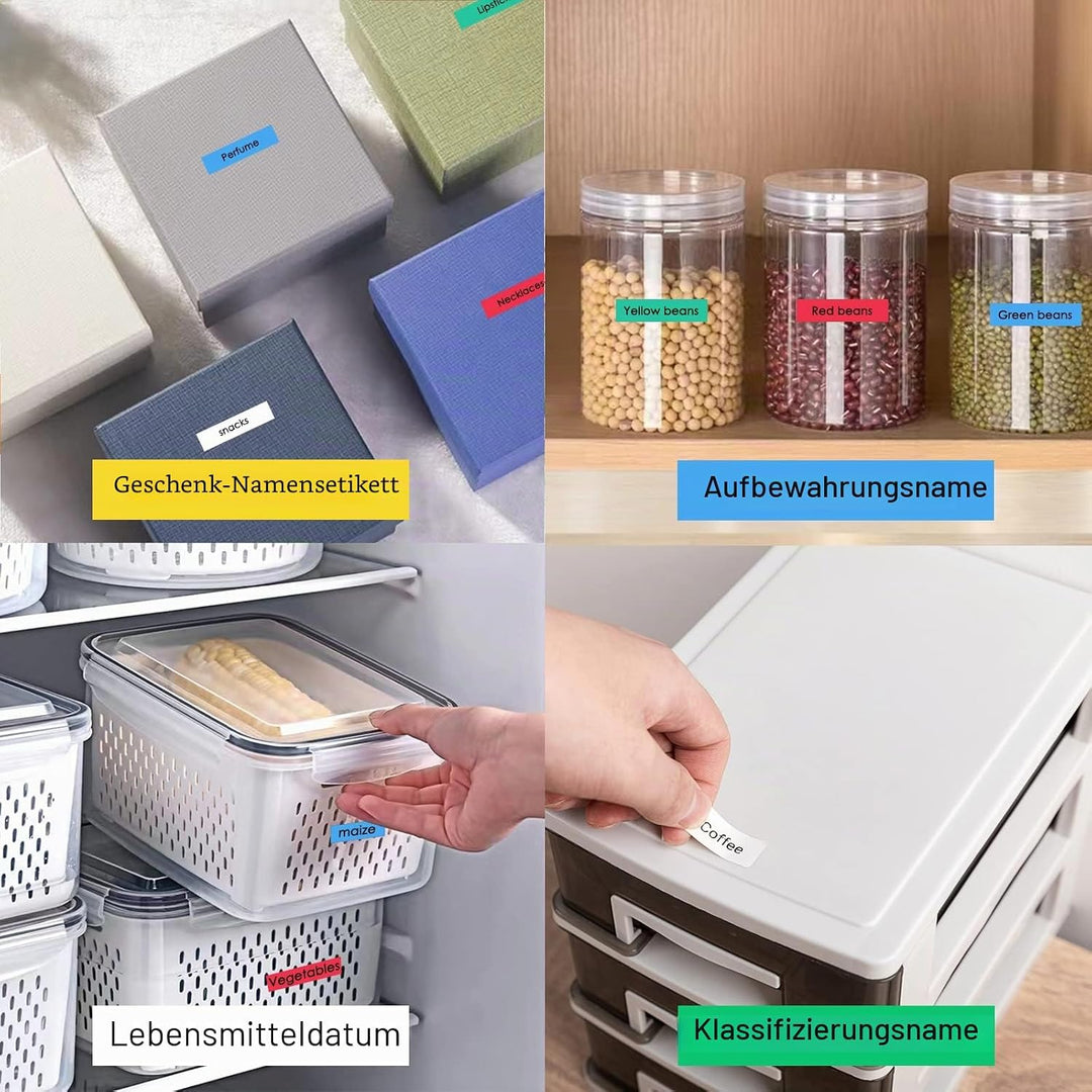 6 Stück kompatibel mit Dymo D1 Etikettenband, 12 mm x 7 m für Dymo Labelmanager PNP/160/210D/280/350