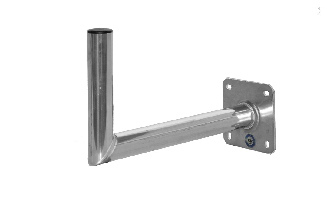 A.S. SAT Wandhalter Alu in Edelstahloptik 45cm Wandabstand TÜV geprüft 45 cm, 45 cm