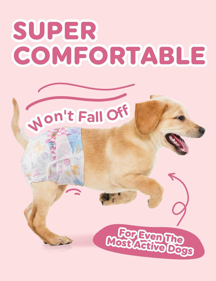Dono Katzenwindeln, 24 Stück, Hundewindeln für Hündinnen Mit Nässeindikator, Hundehosen für Inkontin