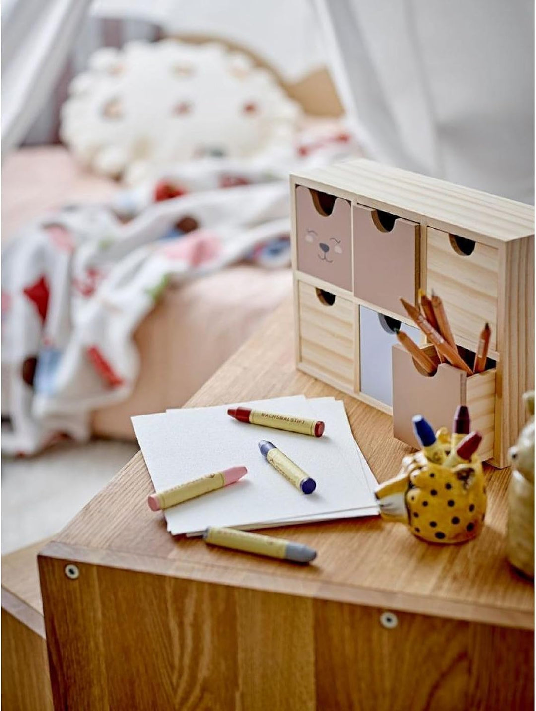 Bloomingville Mini Calle Aufbewahrungsbox, Natur, Kiefer, L27xH18xB8 cm