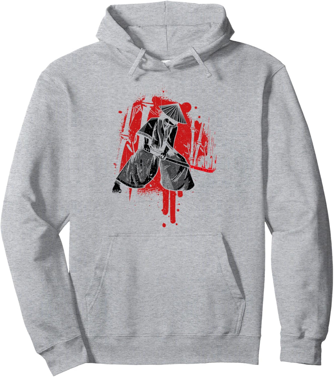 Samurai Ronin japanische rote Sonne Pullover Hoodie