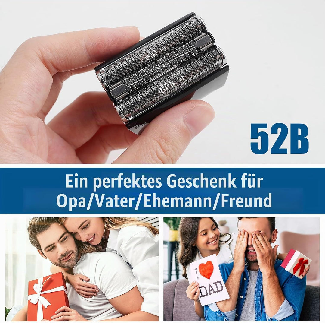 2 Stück Series 5 Scherkopf 52B Ersatzrasierkopf Kompatibel mit Series 5 Männer Rasierer Scherkopf Ra