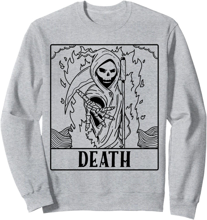 Hell Grim Reaper Skeleton Tarot Card Blackcraft Men Women Sweatshirt
