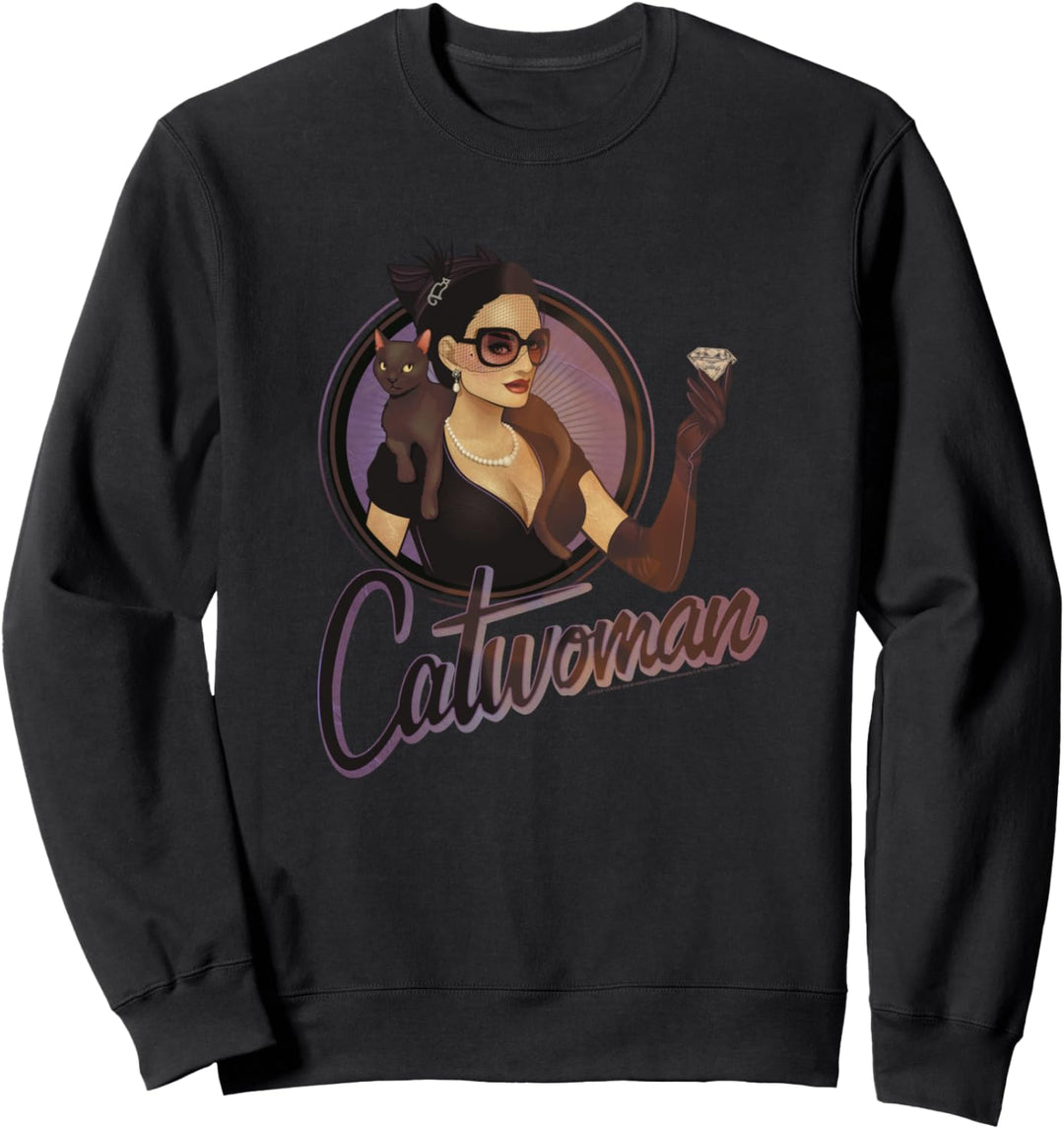 Justice League Bombshell Catwoman Badge Sweatshirt