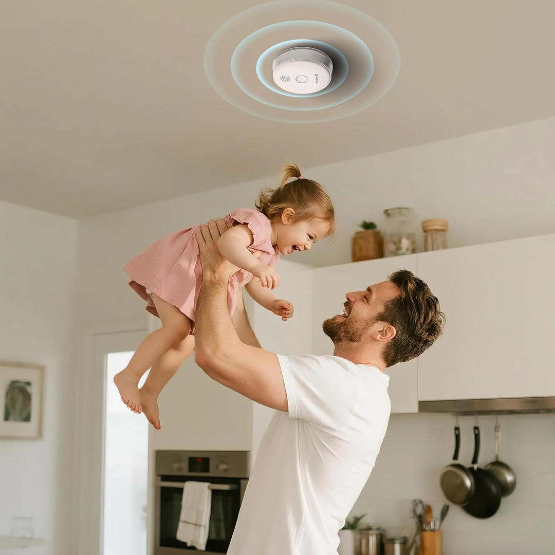 HEIMAN Rauchmelder, Funkvernetzbar, Funkrauchmelder Max. 40 vernetzbarer Brandmelder,85dB, 10 Jahre