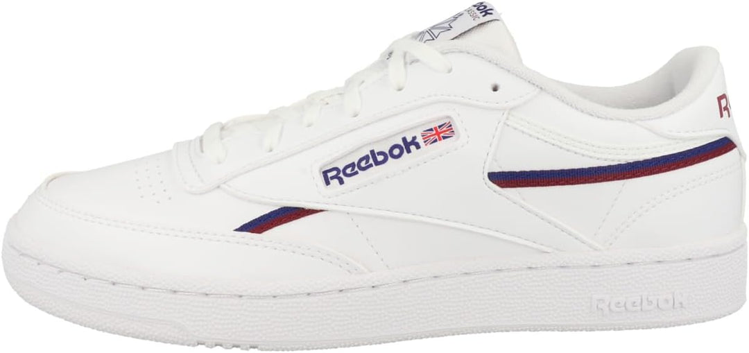 Reebok Herren Club C 85 Vegan Sneaker 36 EU Ftwr White Classic Cobalt Classic Burgundy, 36 EU Ftwr W