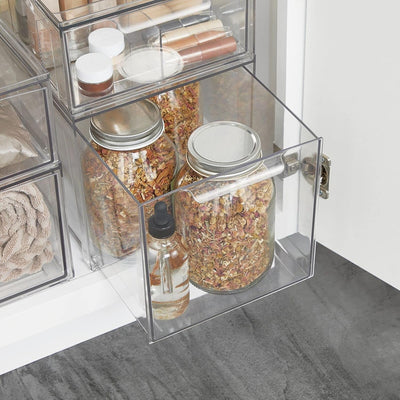 mDesign Kosmetikorganizer – stapelbare Schubladenbox aus Kunststoff – praktische Box zur Aufbewahrun