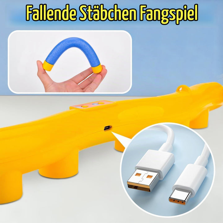 Dandin Fallende Stöcke Spiel, Reaktionstraining Spielzeug, Reaktionsspiel mit 3 Einstellbarer Geschw