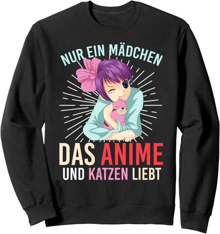 Kawaii Manga Haustier Japanischer Otaku Anime Katze Mädchen Sweatshirt